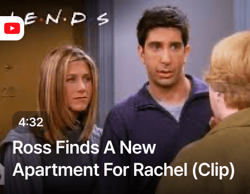 Ross Finds A New Apartment For Rachel (Clip)
