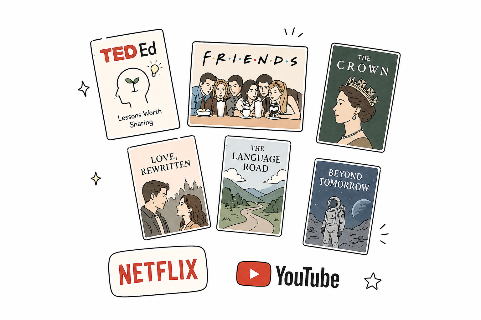 シャドーイングに最適なYouTube・
Netflixコンテンツ12選。